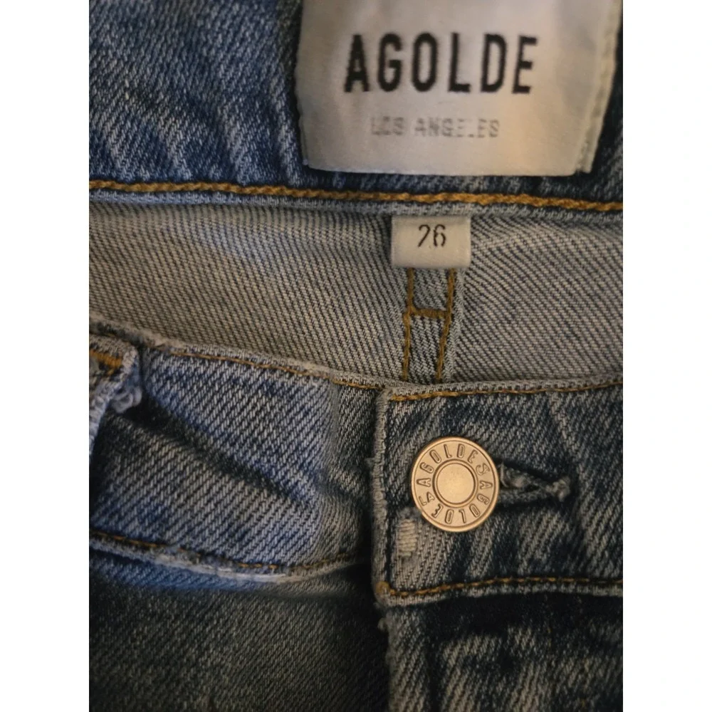 AGOLDE‎ Toni High Rise Skinny Crop Jeans Size 26 Light Wash Stretch Denim